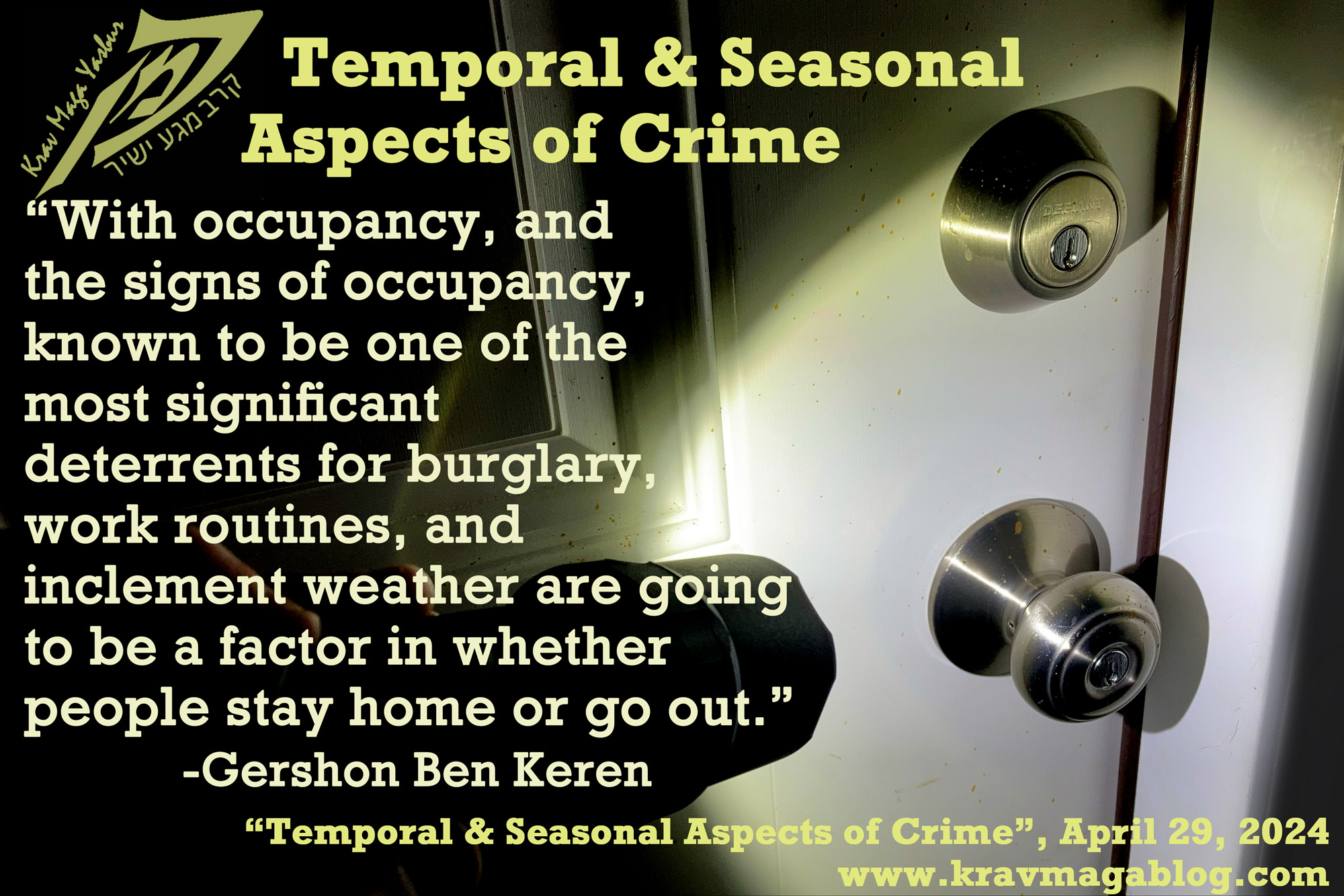 Temporal & Seasonal Aspects of Crime